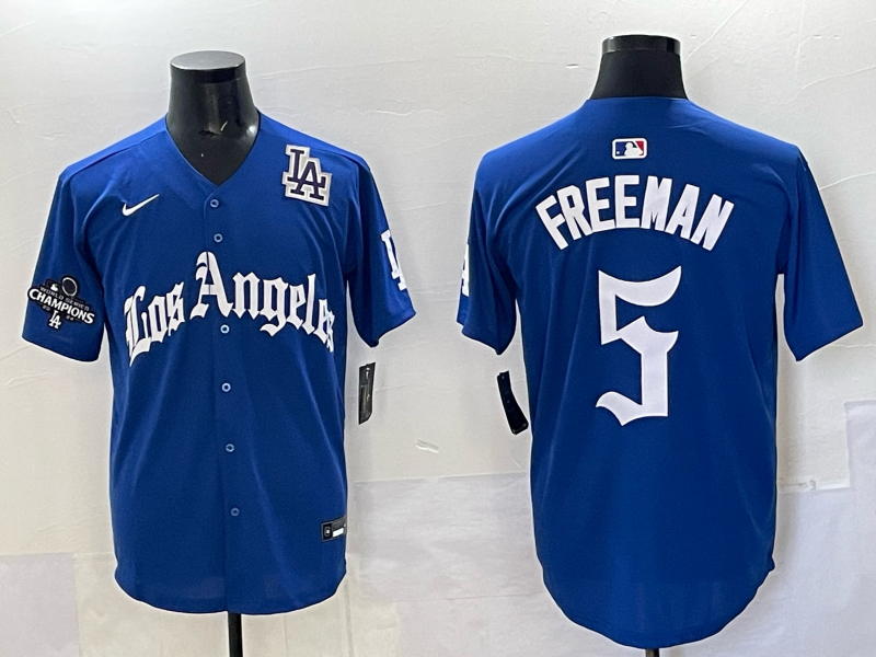 Men Los Angeles Dodgers #5 Freeman Blue 2025 Nike MLB Jersey style 006->->